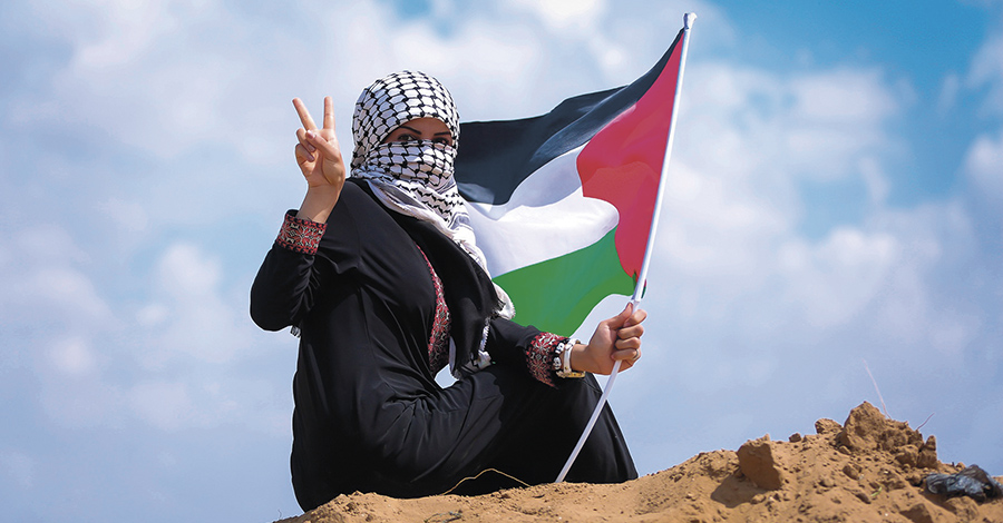 palæstina-flag-pige